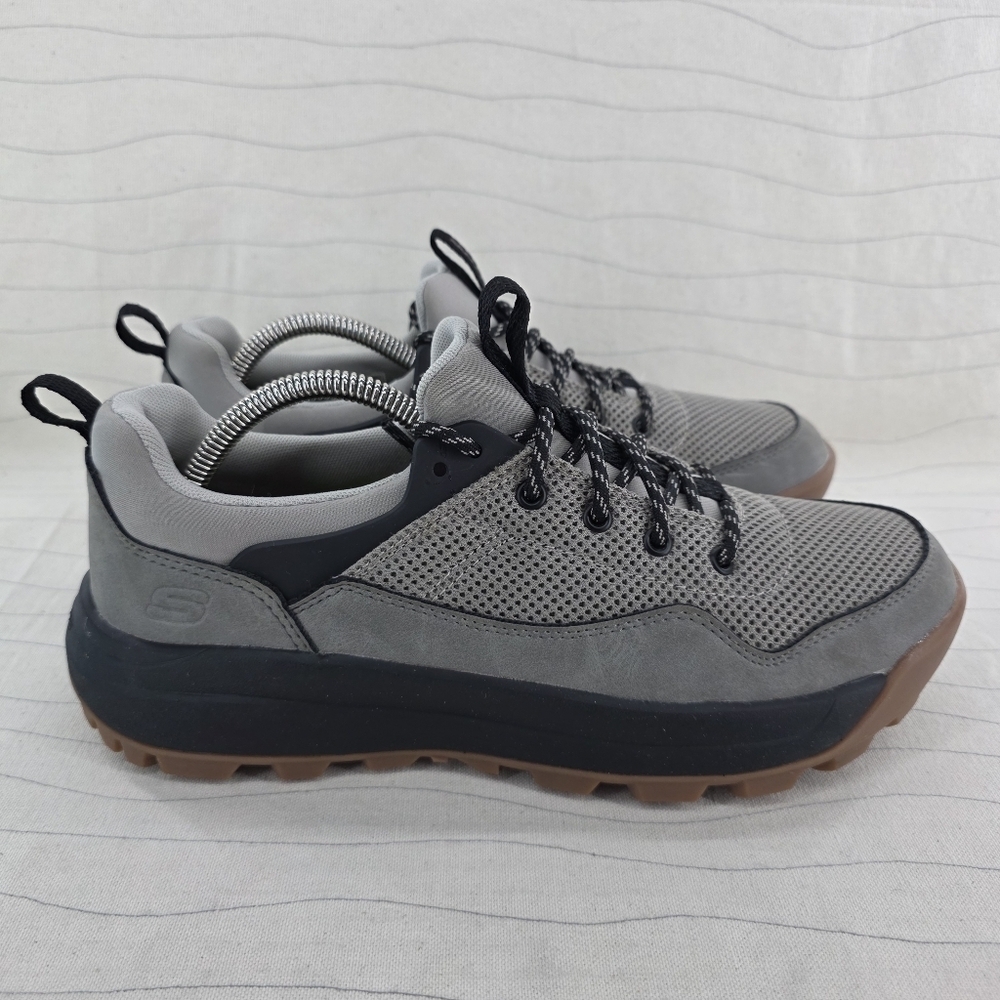 Skechers Mens Cambert Herder Cement Gray Trail Sneakers Shoes 210899 Size 8.5